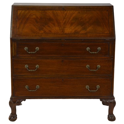 Lot 405 - Mahogany bureau, early 20th century