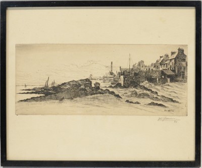 Lot 137 - D W Lorimer, two etchings, and another watercolour