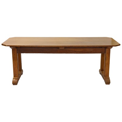 Lot 431 - Victorian oak refectory style table