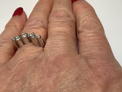 Lot 78 - Georg Jensen - a Cascade design diamond ring.