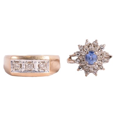 Lot 138 - Two gemset rings.