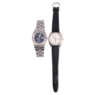 Lot 405 - Tissot and Bulova - two gentlemen's stainless steel automatic wristwatches.