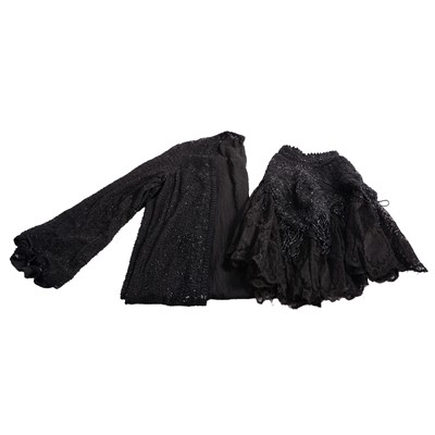 Lot 117 - 1920s Parisian evening shawl and long-sleeved jacket