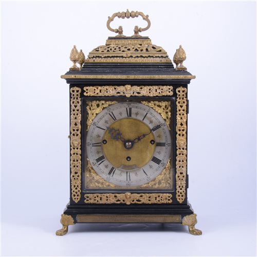 Lot 102 - Victorian ebonised presentation bracket clock...
