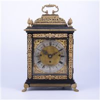 Lot 102 - Victorian ebonised presentation bracket clock...