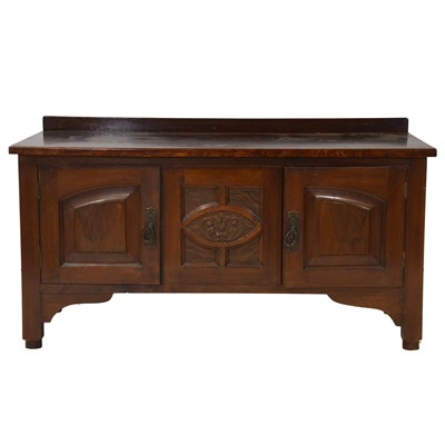 Lot 394 - Low hall bench/ cupboard