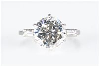 Lot 170 - A diamond solitaire ring, the brilliant cut...