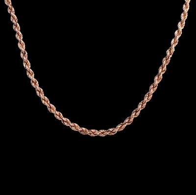 Lot 271 - A 9 carat yellow gold chain link necklace.
