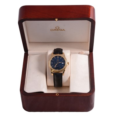 Lot 395 - Omega - a gentleman's De Ville Automatic Co-Axial Chronometer 18 carat gold wristwatch.