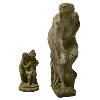 Lot 438 - Six concrete garden statues, various sizes