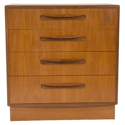 Lot 407 - G-Plan, a mid-century teak chest of drawers and a similar sideboard