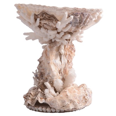 Lot 55 - Tess Morley, a shellwork tazza