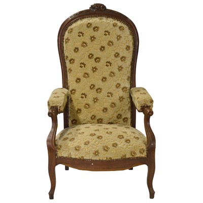 Lot 266 - Victorian mahogany reclining armchair