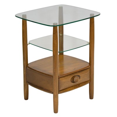 Lot 164 - Windsor series glass-top side or lamp table, by Ercol