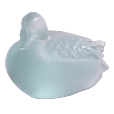 Lot 17 - Lalique, a 'Dormeur' design coloured glass paperweight, post-1945