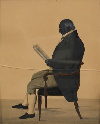 Lot 156 - Eight silhouette portraits related to the Tibbits family, Pooley Hall