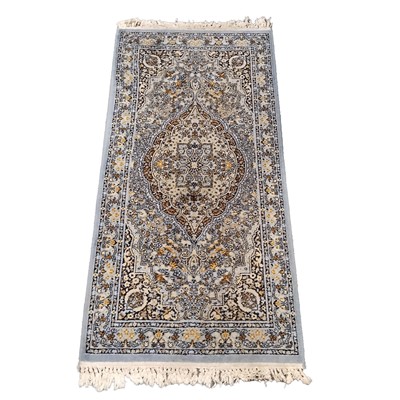 Lot 239 - Small Kashan hearth rug, and a small Chinese sculpted wool rug