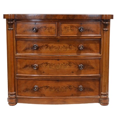 Lot 83 - Victorian mahogany bowfront chest of drawers