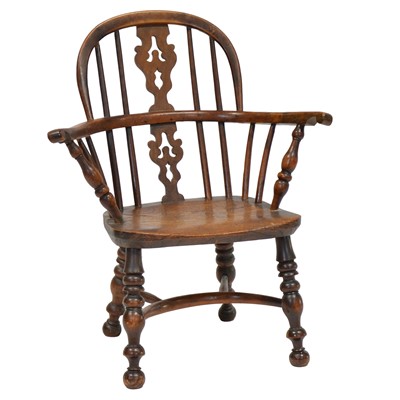 Lot 94 - Victorian elm and yew child's chair