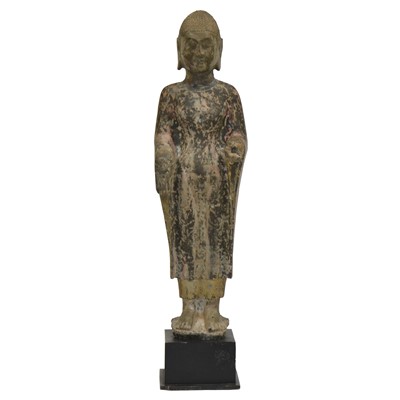 Lot 74 - Chinese carved stone standing Buddha, possibly Tang