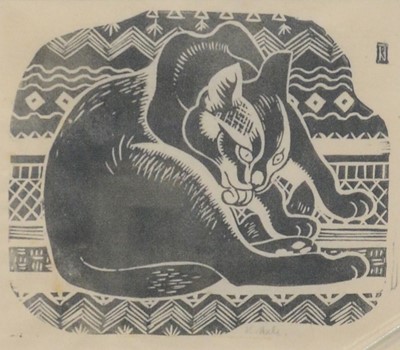 Lot 109 - Kathleen Hale, Cat grooming