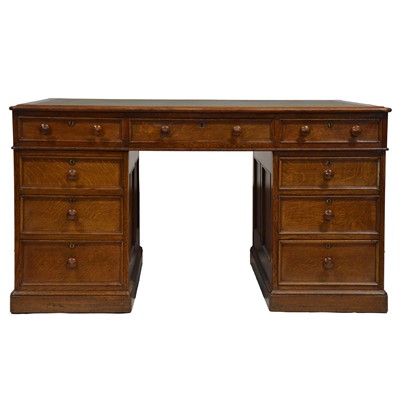 Lot 239 - Victorian oak partners desk
