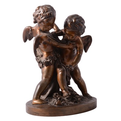 Lot 65 - After Etienne-Maurice Falconet, Two cherubs