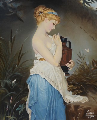 Lot 147 - Sarup Singh Dhandia MBE, Classical figure with urn