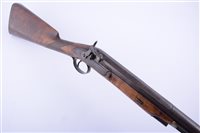 Lot 91 - An antique percussion rifle, walnut half stock,...