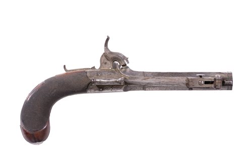 Lot 92 - A percussion bayonet pistol by G Bates of...