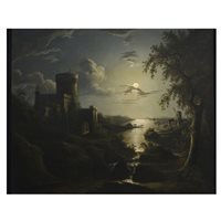 Lot 267 - Attributed to Sebastain Pether, A lake scene,...