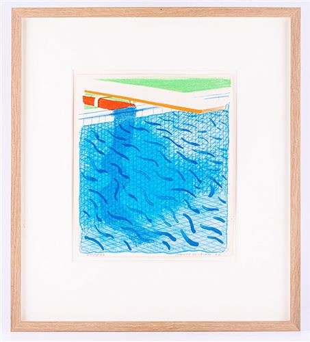 Lot 285 - David Hockney, Pool Made with Paper and Blue...
