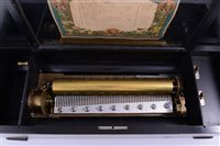 Lot 96 - Swiss musical box, playing twelve airs, on a...