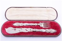Lot 110 - Pair of Victorian silver fish servers,...