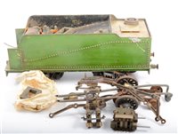 Lot 1046B - Model locomotive tender with parts and pieces,...