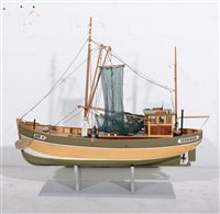 Lot 1058 - A scale model Bensersiel boat model 'Shrimp',...