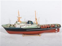 Lot 1059 - A scale model boat of the ''Zwarte Zee'',...