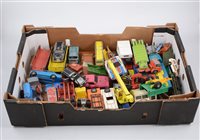 Lot 1168 - Two boxes of diecast model cars and vehciels;...