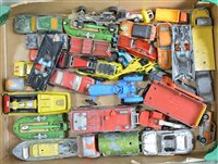 Lot 1168 - Two boxes of diecast model cars and vehciels;...
