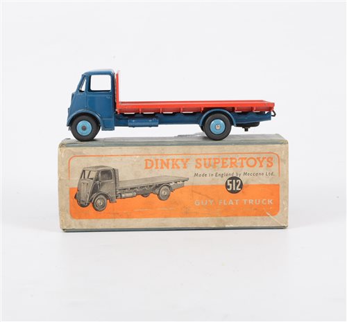 Lot 1190 - Dinky Toys; 512 Guy flat truck, blue cab, red...