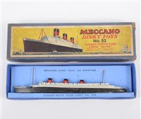 Lot 1199 - Dinky Toys; no.52 Cunard liner, boxed.