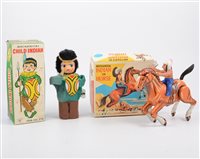 Lot 1221 - Yonezawa mechanical child indian toy boxed,...
