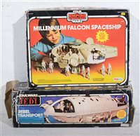 Lot 1245 - Star Wars vehicles by Palitoy; Millennium...