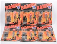 Lot 1362 - Coleco Rambo action figures, ex-shop stock of...