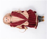 Lot 1401 - Armand Marseille small bisque head doll, AM...