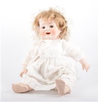 Lot 1402 - Franz Schmidt bisque head toddler doll;...