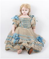 Lot 1403 - Royalty interest - Victorian poured wax doll;...