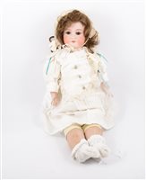 Lot 1406 - Armand Marseille German bisque head doll,...