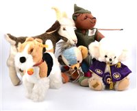 Lot 1414 - Collection of plush teddy bears and animals,...