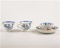 Lot 252 - Chinese tea bowl and saucer, painted with...